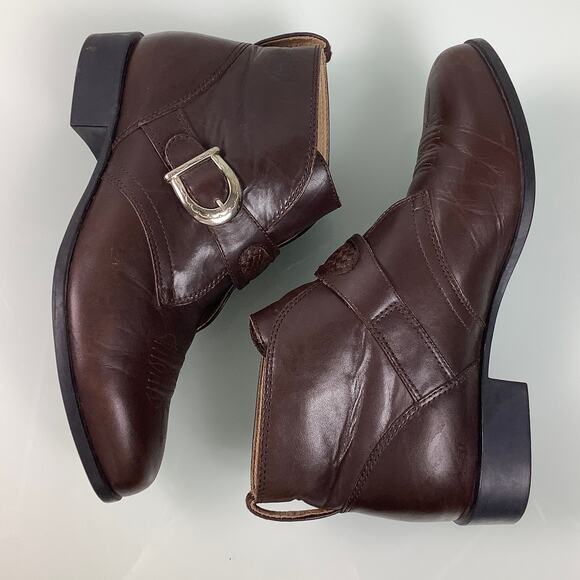 Ariat Blair Monk strap equestrian riding ankle brown leather boots size 9B EUC - Picture 11 of 13